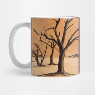 Namibia. Namib-Naukluft National Park. Deadvlei. Dead Trees. Dunes. Mug